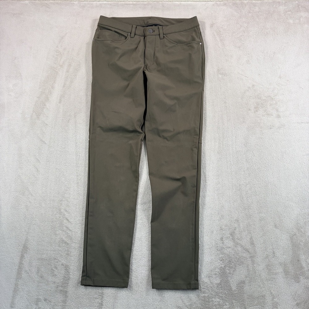 Lululemon ABC Slim-Fit 5 Pocket Pants in Green Men 30x30 Warpstreme Performance